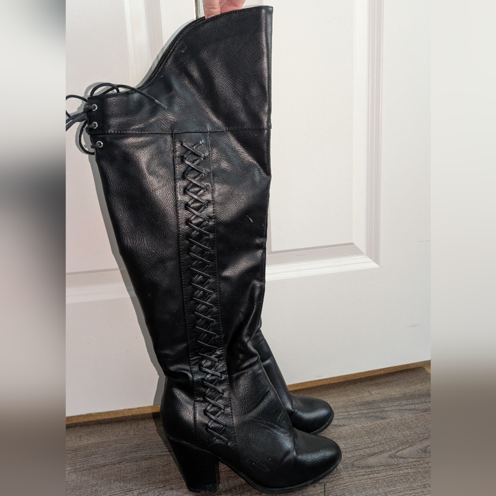 Fergalicious Black Knee-High Boots